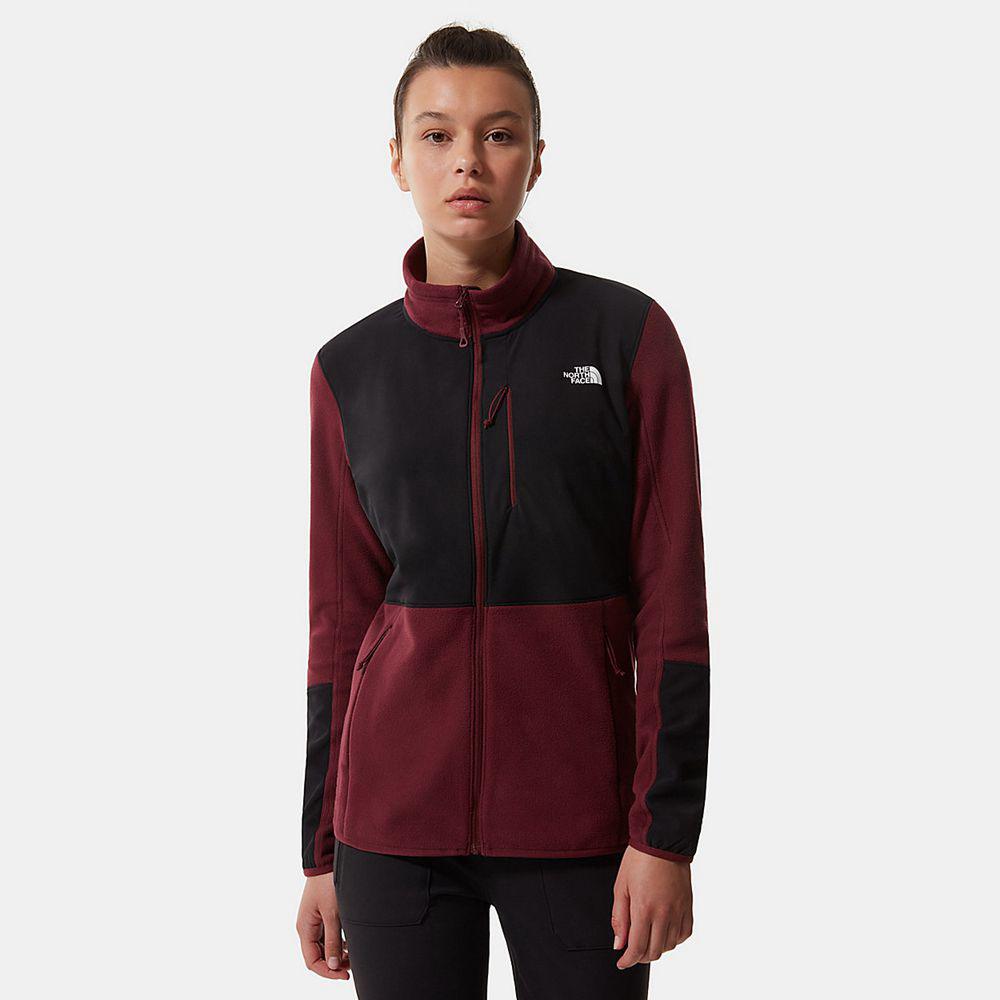 The North Face Diablo Midlayer Γυναικεια Fleece - Κοκκινα / Μαυρα (CQMT84730)